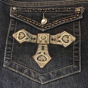 Cato Cross embellished bootcut jeans 26W (plus)